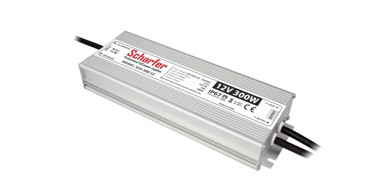Zasilacz hermetyczny 300W 12V IP67 25A uniwersalny SCH-300-12 SCHARFER