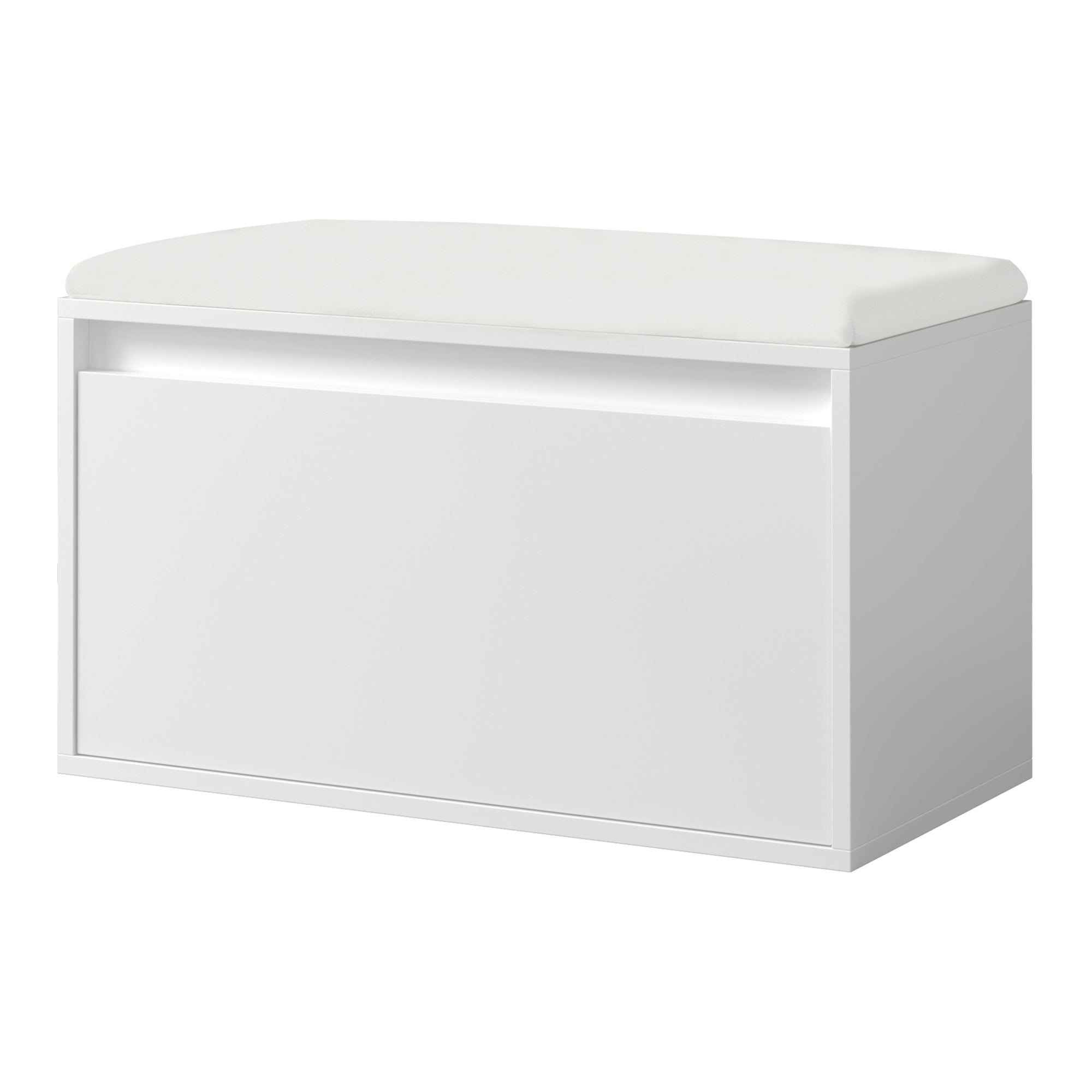 Banc à chaussures Degerfors 80 x 39 x 45 cm blanc [en.casa] - 2