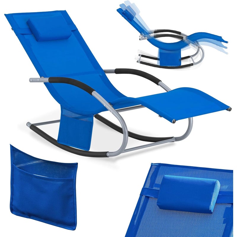 SoBuy Leżak Niebieski 103.5x53.5x6cm Przemysłowy OGS28-KB