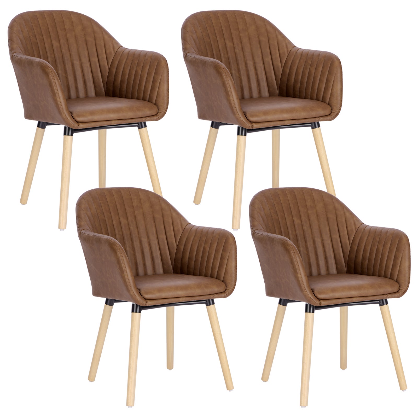 Chaise Salle à Manger Suez - Tissu Elégant Avec Accoudoirs (Neuf)