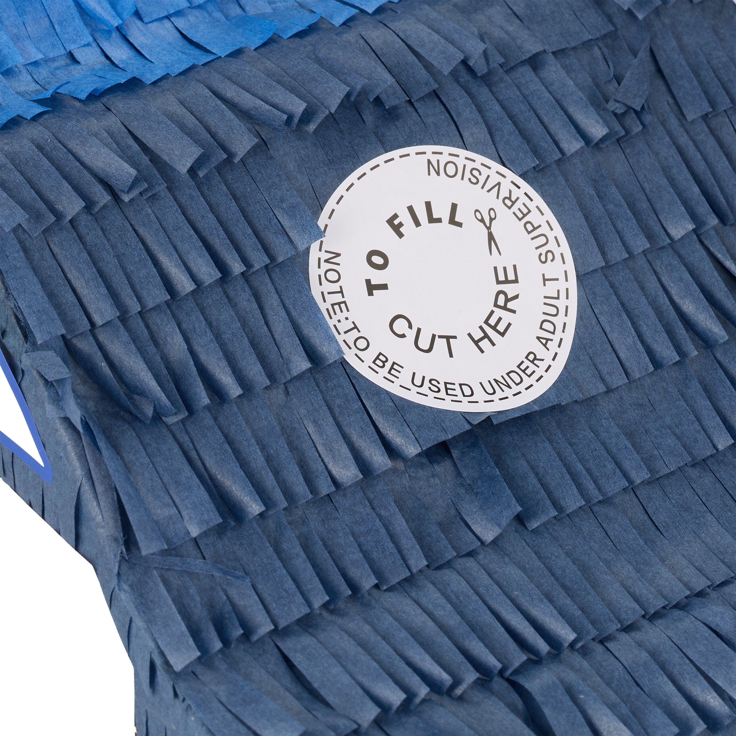 Piñata en forme de voiture de police, bâton et masque, HLP : 22 x 50 x 16 cm, bleu, Relaxdays - 7