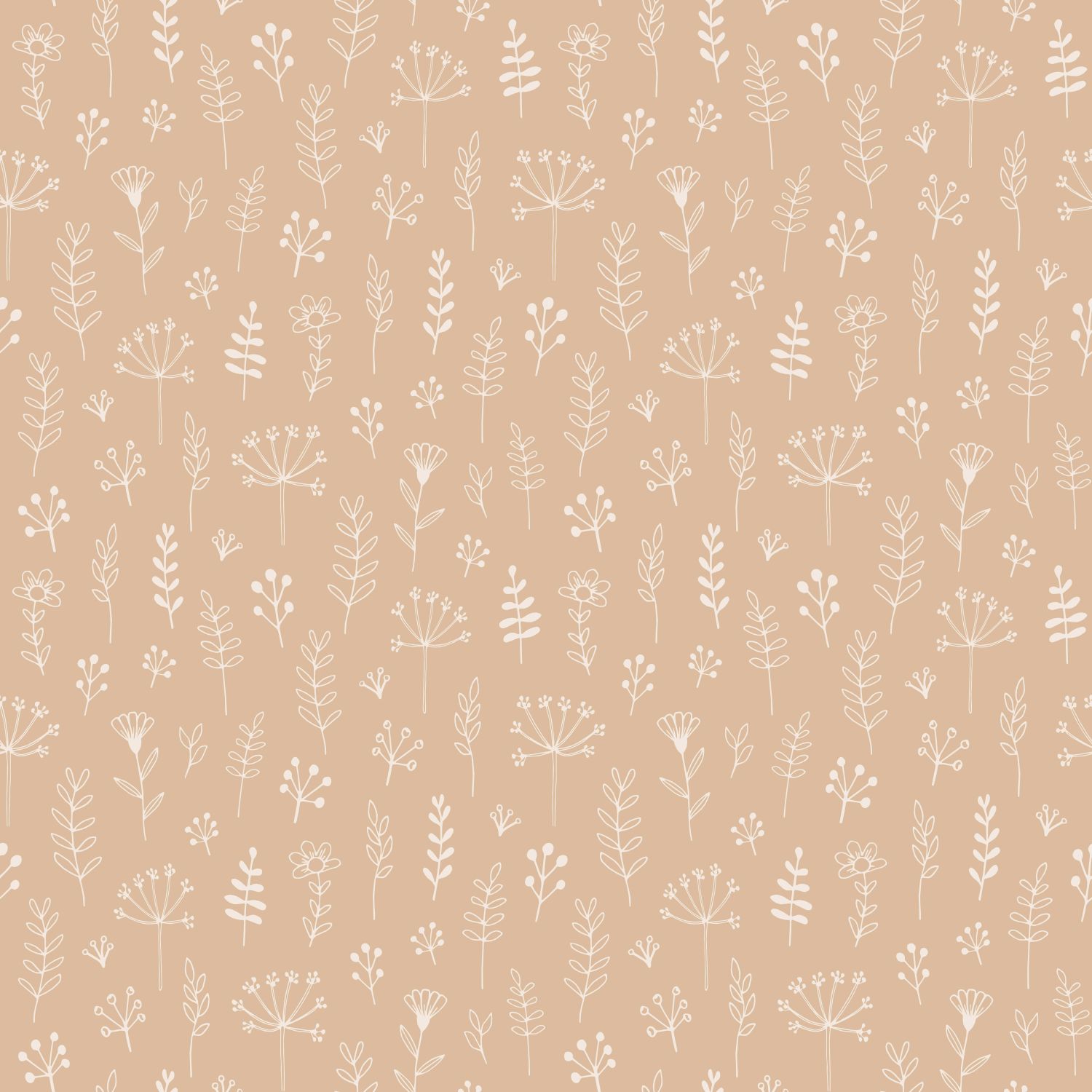 Papier peint fleurs terracotta claire - 53 cm x 10.05 m - ESTAhome - 3