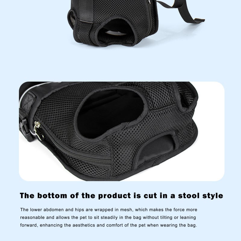 Bolsa peitoral para animais de estimação, ajustável com fecho de pressão, estampa camuflada (vermelha, M) - 6