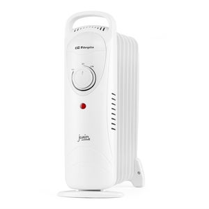 Orbegozo RF 1000 Radiatore A Olio – 1000W, 5 Elementi, Termostato Regolabile, 2 Livelli Di Potenza, Con Ruote E Maniglia Per Il Trasporto