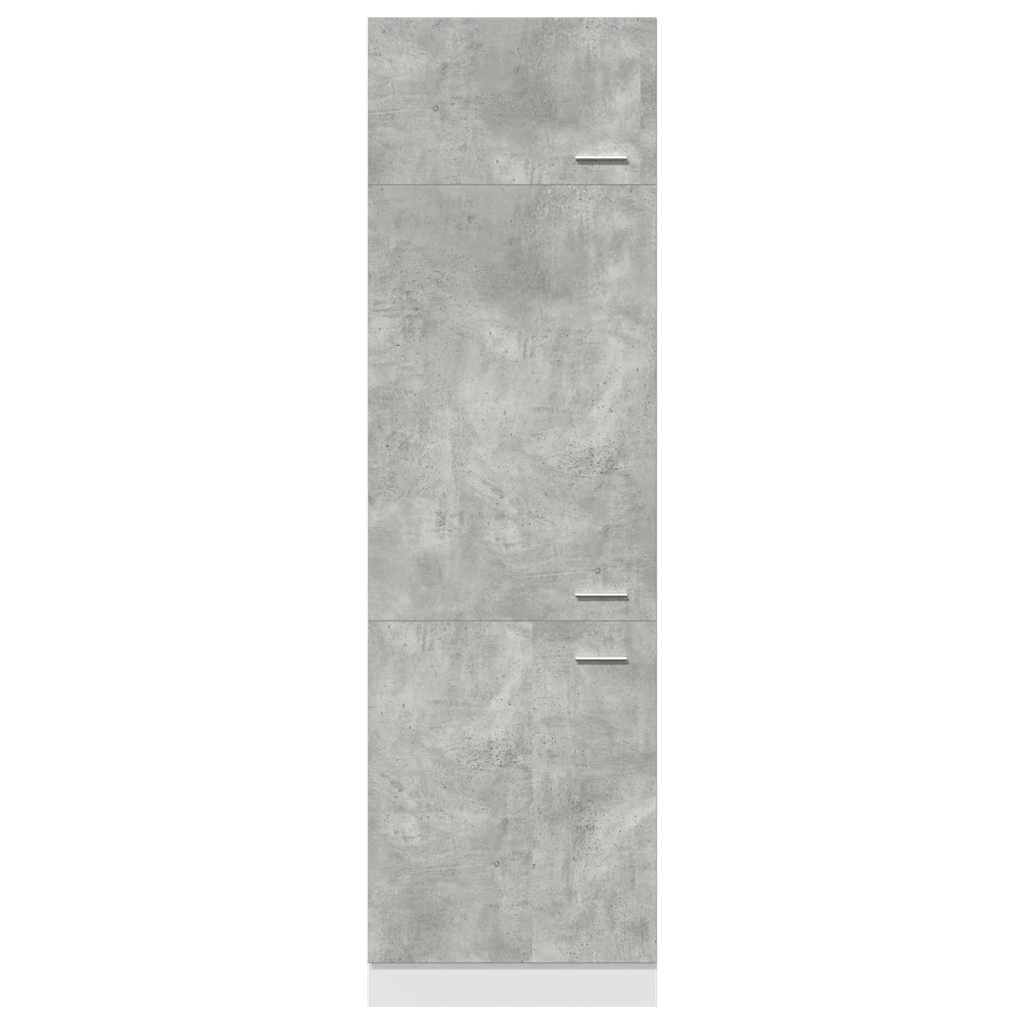 Armoire de réfrigérateur Lyon Gris béton 60x57x207 cm - 6