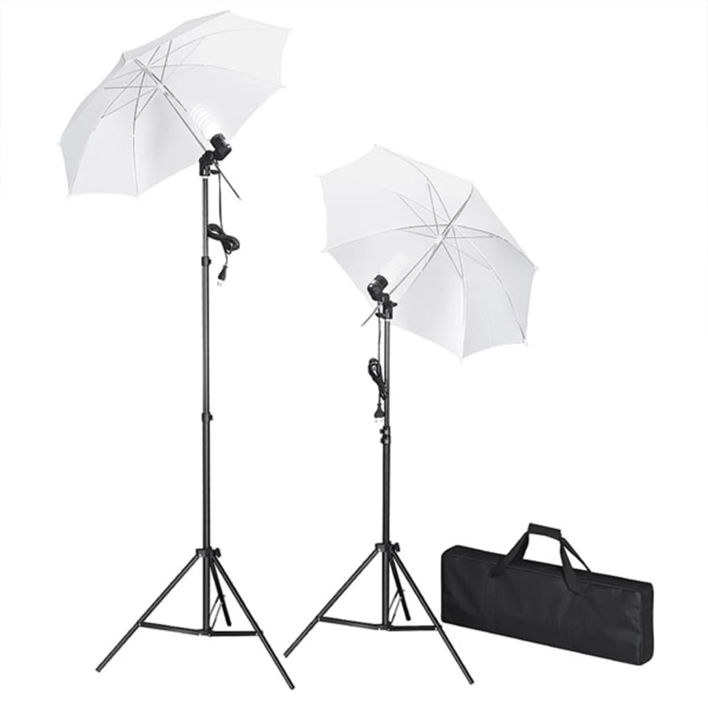Kit estudio fotográfico lámparas sombrillas fondo y reflector cfw50300