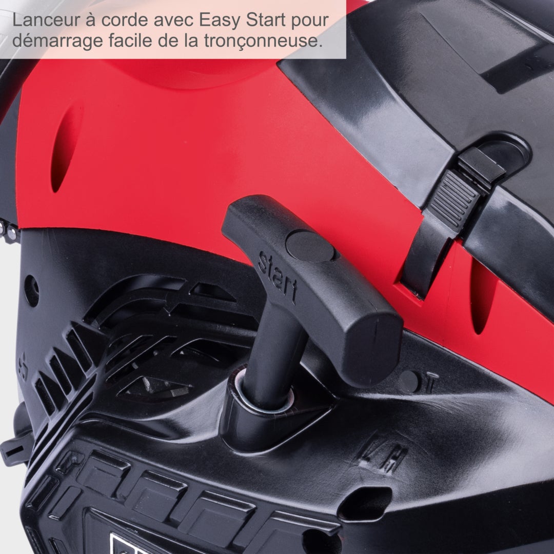 Scheppach Tronçonneuse thermique PCS46 - 46 cm³ - moteur 2 temps - longueur 45 cm - Ø de coupe max 43 cm - vitesse de coupe 22m/s - réservoir 0,55L - 6