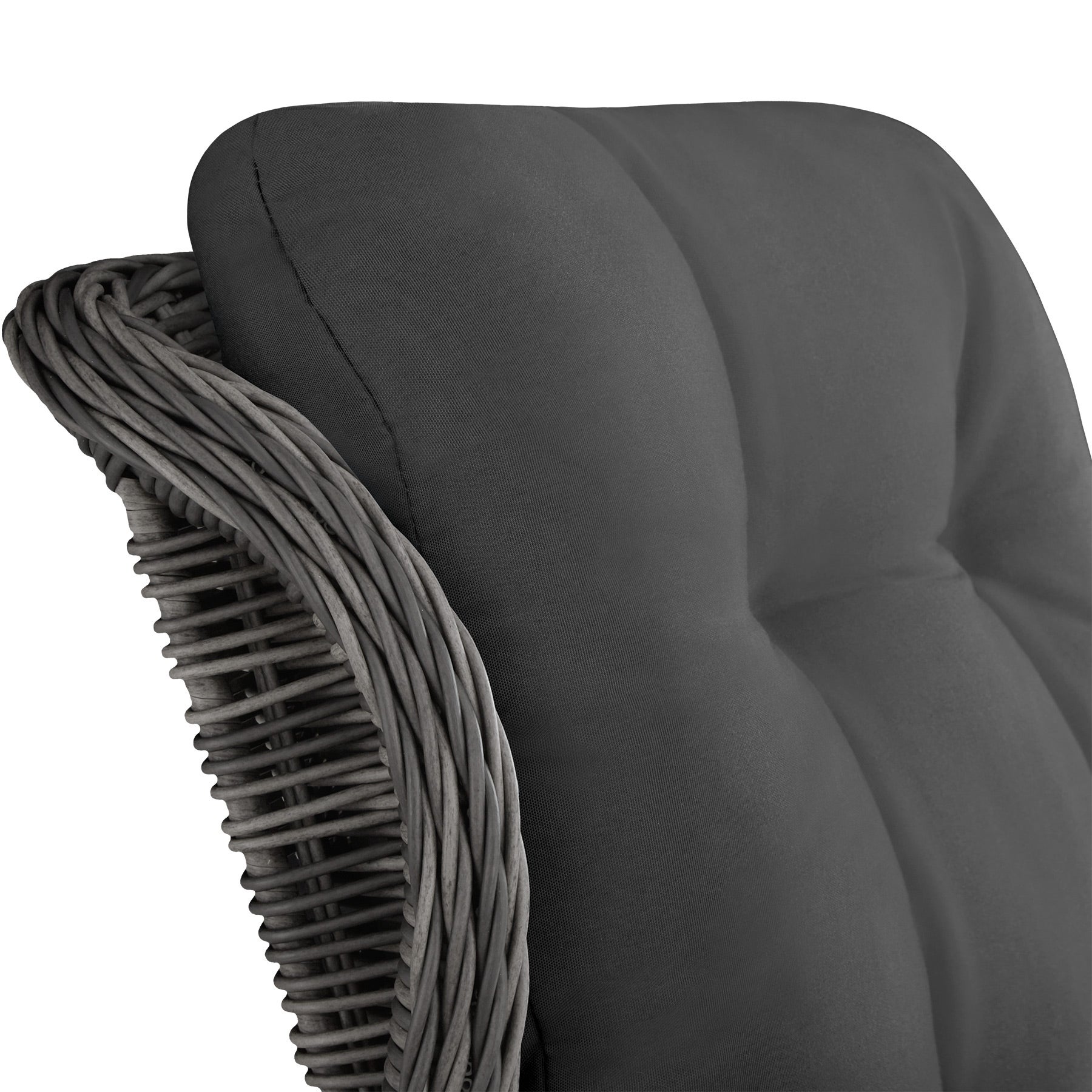 Salon de jardin en résine tressée et aluminium 4 places avec plateau en verre de sécurité sans montage TECTAKE - 4