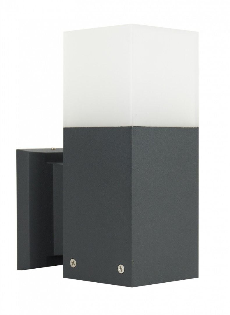 Kinkiet zewnętrzny Cube ciemnoszary 1xE27x20W wym: 20,5x8x14 cm IP44 SU-MA