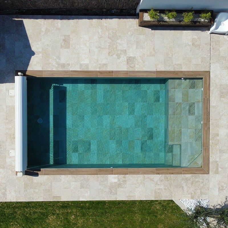 Dallage Travertin Mix 1er choix - vieilli - PIERRE ET PARQUET - OPUS 40 x ép. 1,2 cm - 4