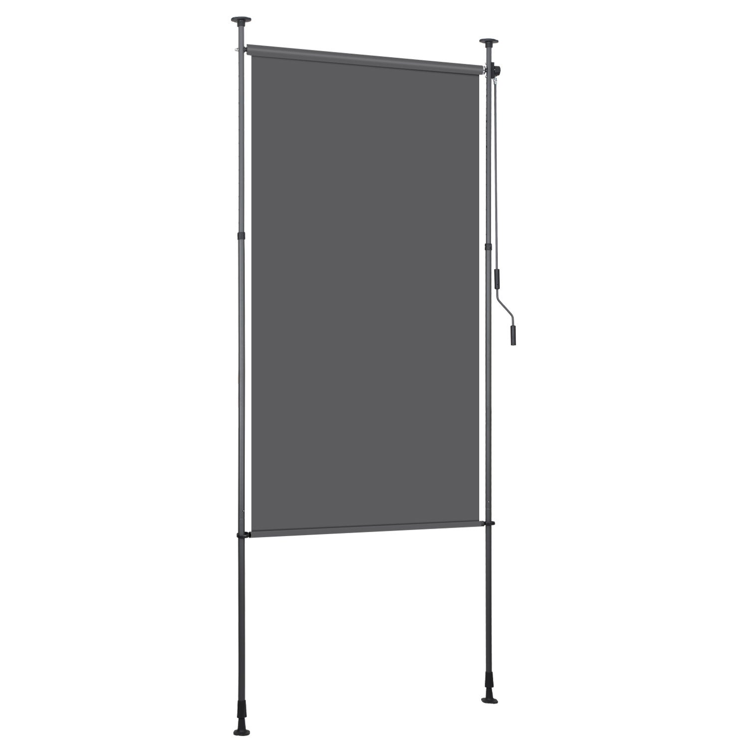 Żaluzja pionowa Roleta zewnętrzna Roleta zewnętrzna z ochroną anty UV Żaluzja zewnętrzna z drążkami teleskopowymi bez wiercenia 120 x 270 cm Antracyt
