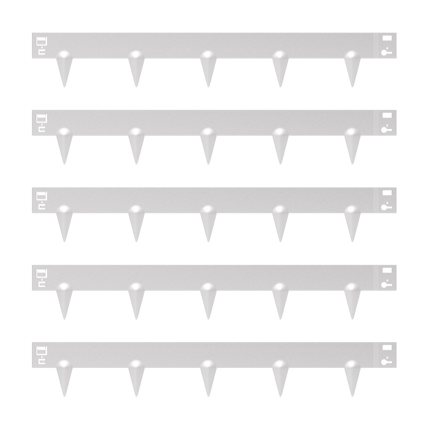 Ogrodzenie ogrodowe z poradami DIY, ocynkowane, metalowe, srebrne, do trawnika, do ścieżki, do trawnika, srebrne, 100 x 18 cm, 15 m