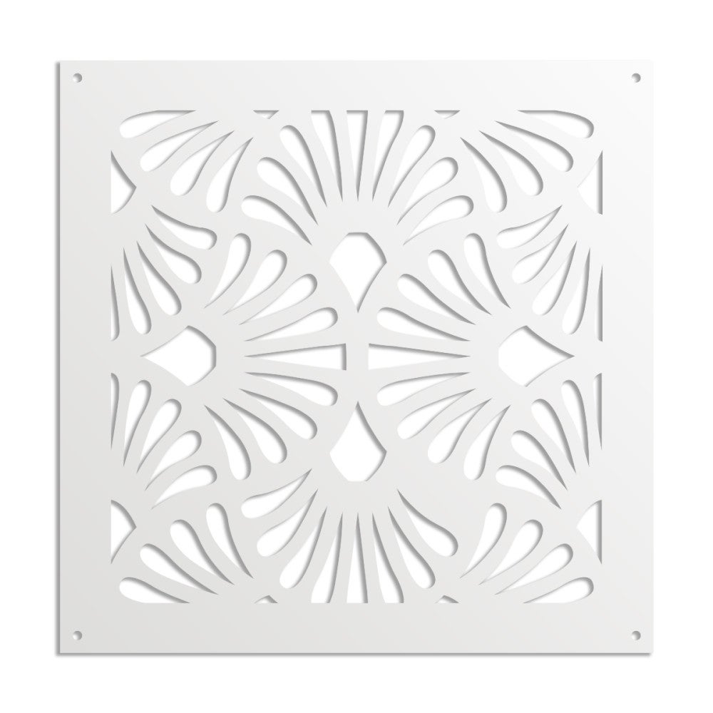 EVENTAILS - Panel perforowany z PVC - Osłona przeciwsłoneczna - Rozmiar 73x73 cm - Grubość 1 cm - Kolor BIAŁY