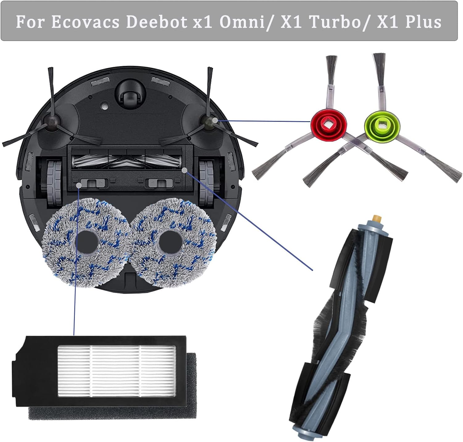 Accessoires pour Ecovacs DEEBOT X1 Omni/X1-e/X1 Turbo/X1/X1 Plus - 2