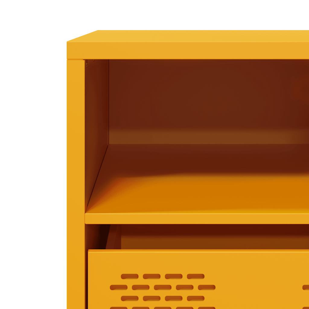 Móvel TV | Armário de TV 101 | 5x39x43 | 5 cm aço laminado a frio amarelo mostarda CFW55922 - 9