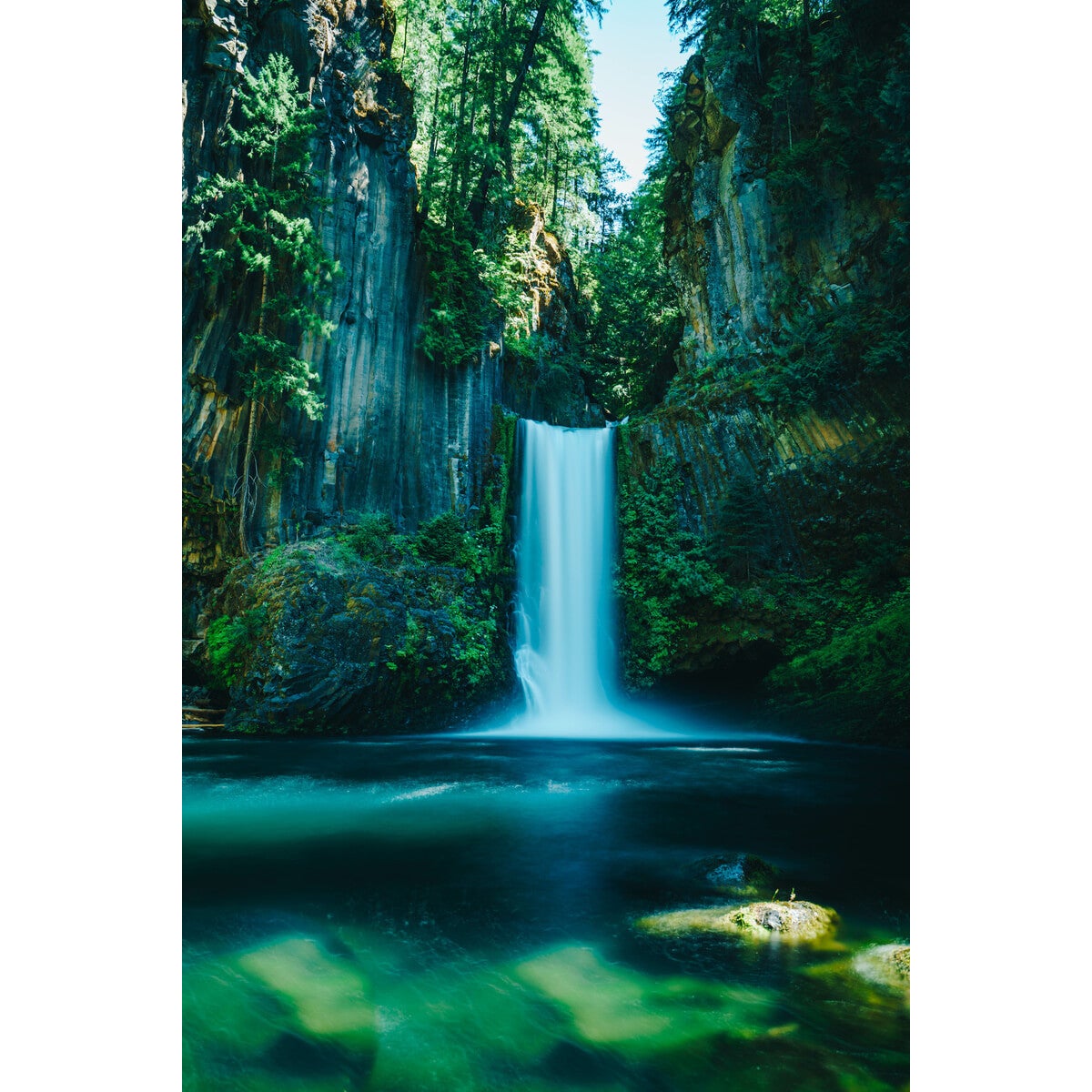 Tableau Toile 50x70cm – Parc Cascade Eau – Décoration Murale Moderne – Arttor
