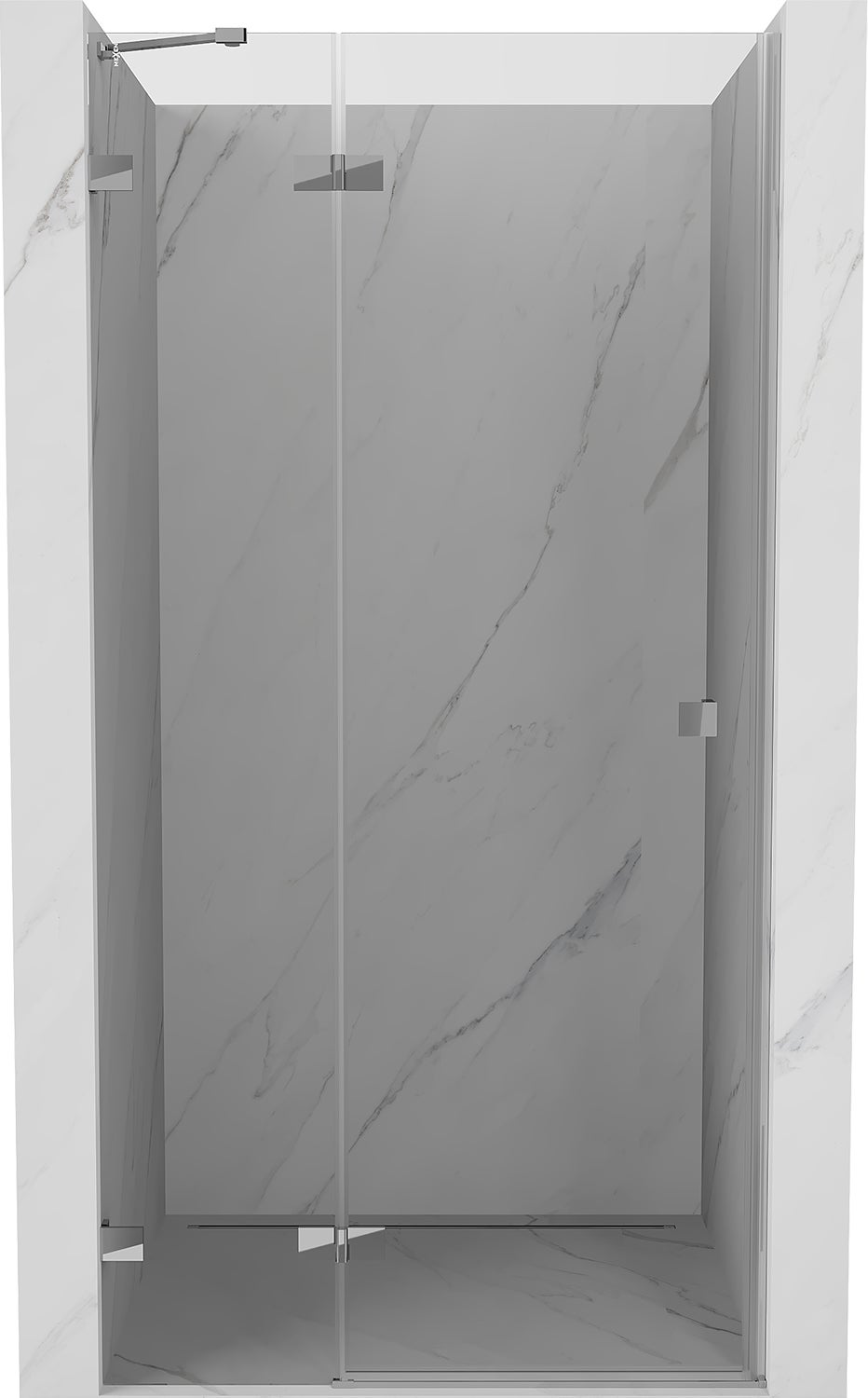 Mexen Lunar drzwi prysznicowe uchylne lewe 105 cm, transparent, chrom - 834-105-000-01-00-L