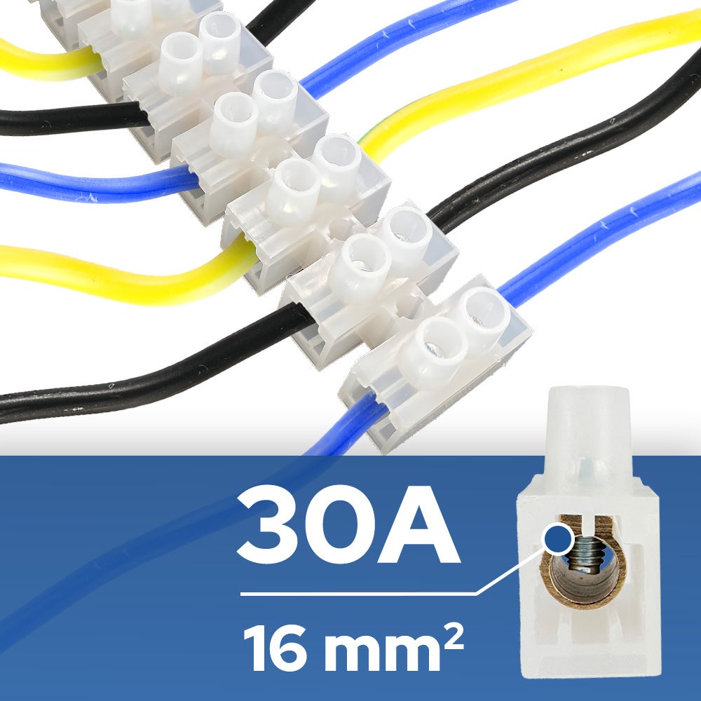 Listwa zaciskowa 12-torowa LTF do 16 mm², PVC, 30A/400V HOROZ