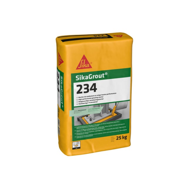 Mortier de scellement SIKA SikaGrout 234 Chargé - 25 kg - Gris
