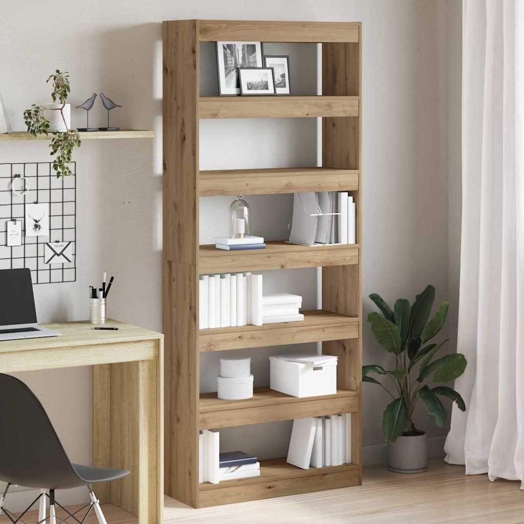 Maison Exclusive - Librería Roble artesanal 80 x 30 x 198 cm Madera de ...