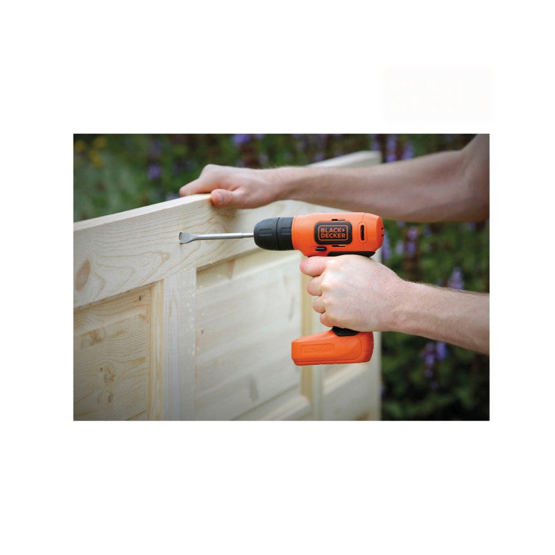 Perceuse visseuse compacte sans fil BLACK et DECKER - Batterie 7,2V Li-ion - 84409 - 2
