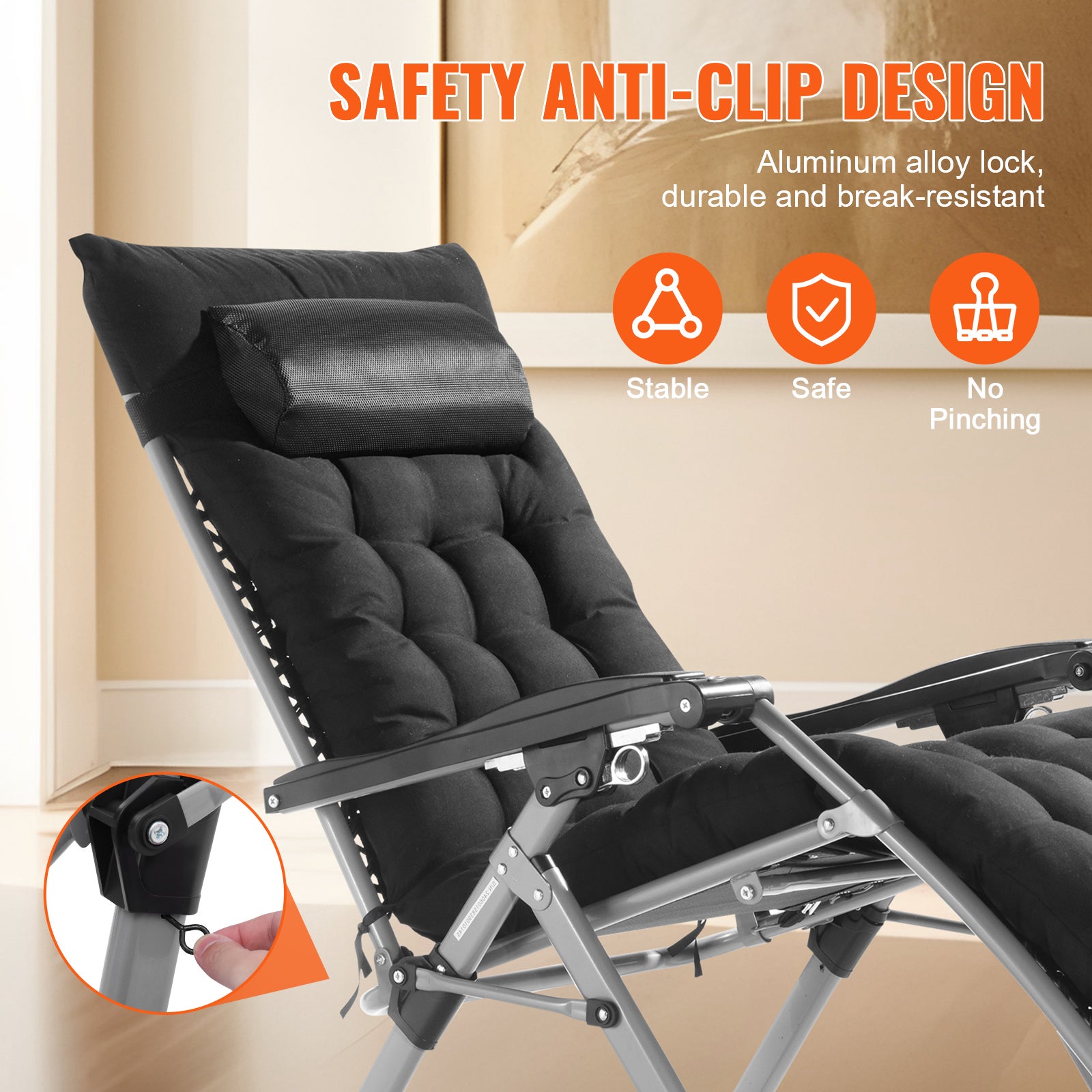 Fauteuil de jardin sans coussin None en Aluminium Noir - 7