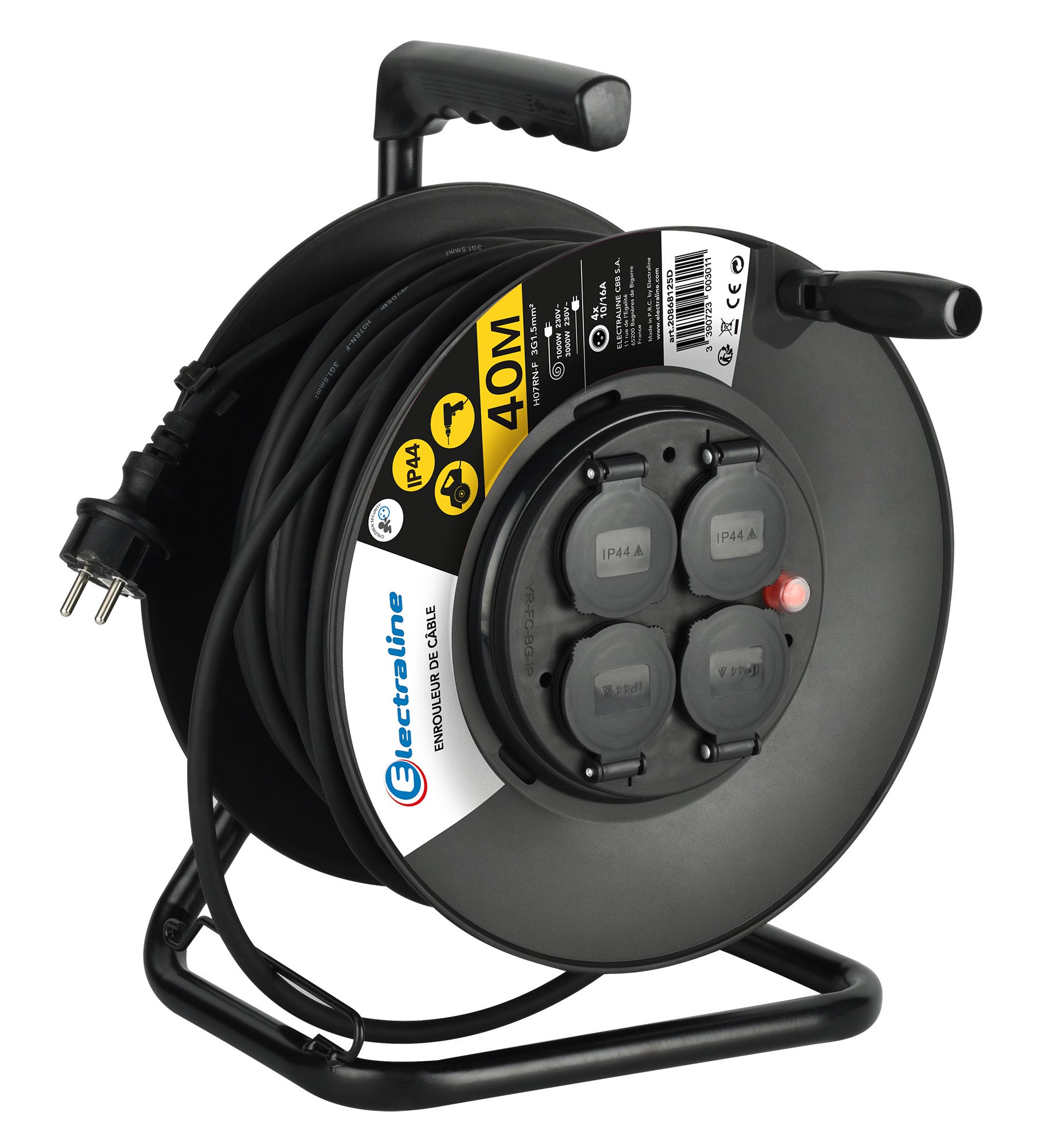 Hilec Powercable 3G1,5 5M F, Verlengkabel, Penaarde, 3x1.5mm2, 5mtr Hilec Powercable 3G1,5 5M F, Verlengkabel, Penaarde, 3x1.5mm2, 5mtr