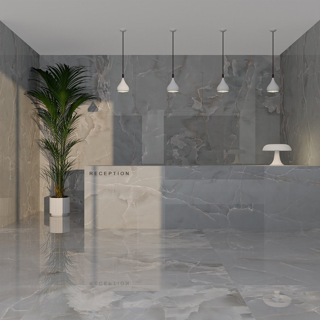 Alabastro Perla Lucido 6 mm - Piastrelle 90x90x0,6 cm 6 mm - SSH 4004 90x90 GLOSSY 6 mm - 2