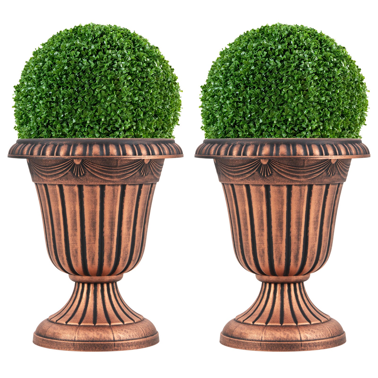 Set di 2 vasi rettangolari per fiori in HDPE, Vasi resistenti alle Set di 2 vasi rettangolari per fiori in HDPE, Vasi resistenti alle