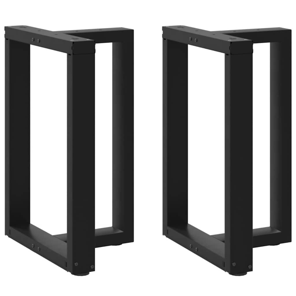 Nogi do stołu jadalnego w kształcie litery T 2 szt. Czarne 60x35x(72-73) cm Stal vidaXL