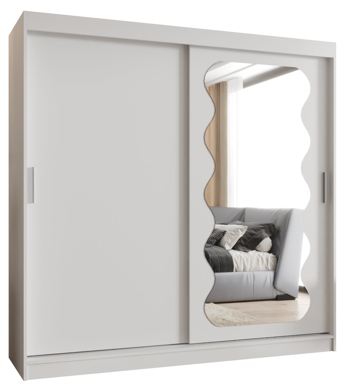 Szafa przesuwna garderoba SPOTI 200 x 62 x 200 cm Biały