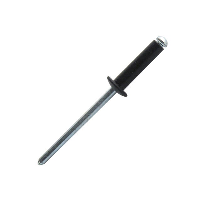 Alu tête plate laquée tige acier