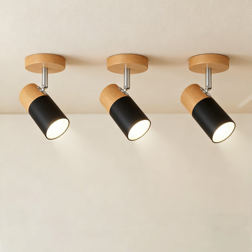 Lot De 2 Appliques Murales Modernes Noires à LED, 3 Températures De Couleur Réglables, 65 X 8 Cm, Adaptées Au Couloir Du Salon | Leroy Merlin