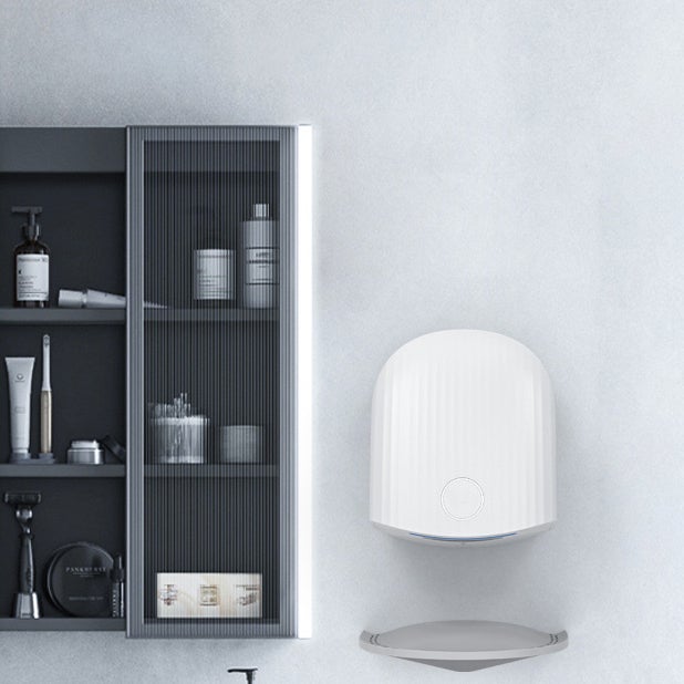 Sèche-mains automatique : efficace, confortable et intelligent, installation sans perçage (avec bac de récupération) - 3