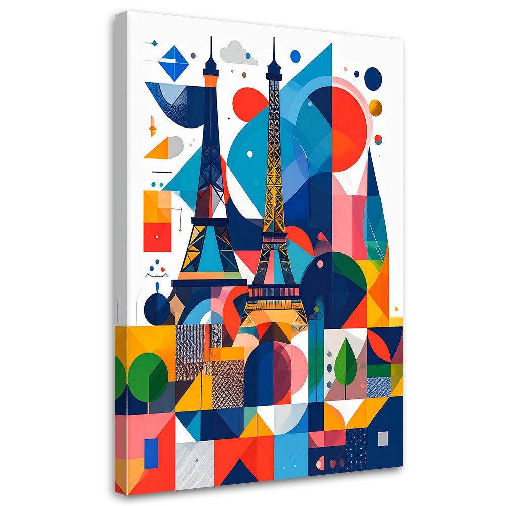 Obraz do salonu kuchni biura, Paryż Wieża Eiffla w stylu Bauhaus 80x120
