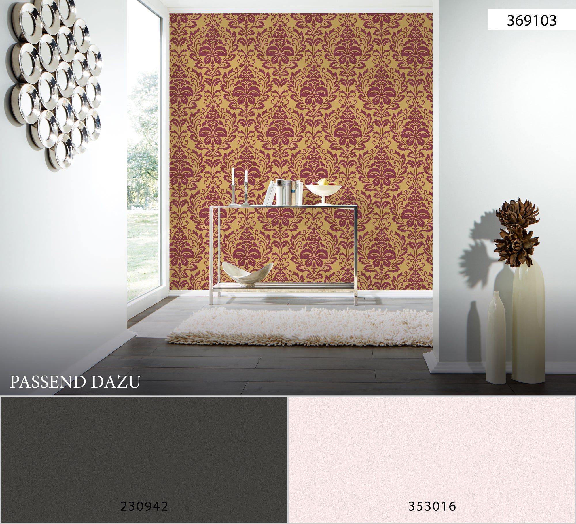 Vliestapete Barock Rot Gold Marburg La Veneziana 53155 (5,63€/1qm