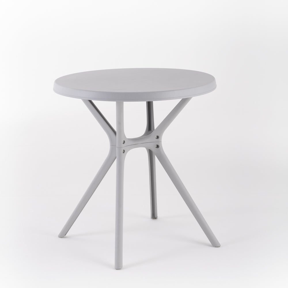 Tavolo Rotondo Optima Per Riunioni - Grigio Chiaro, Diametro 100cm, Altezza 74cm, Struttura Antracite - Foto 3