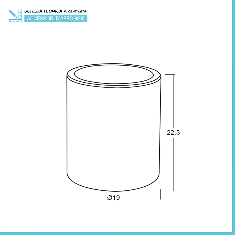 Poubelle 5lt Blanc couvercle basculant détails effet bois Blob - 3