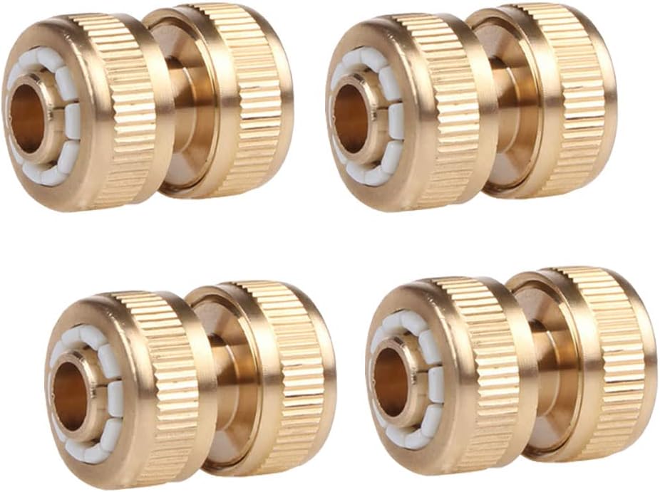 4-częściowy mosiężny łącznik do naprawy węży, szybkozłącze, złączka naprawcza 13 mm (1/2"), do łatwego i szybkiego podłączania lub naprawy węży