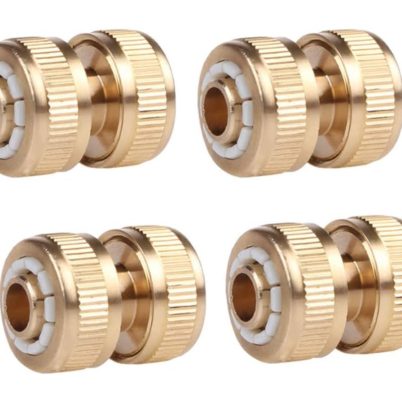 4-częściowy mosiężny łącznik do naprawy węży, szybkozłącze, złączka naprawcza 13 mm (1/2"), do łatwego i szybkiego podłączania lub naprawy węży