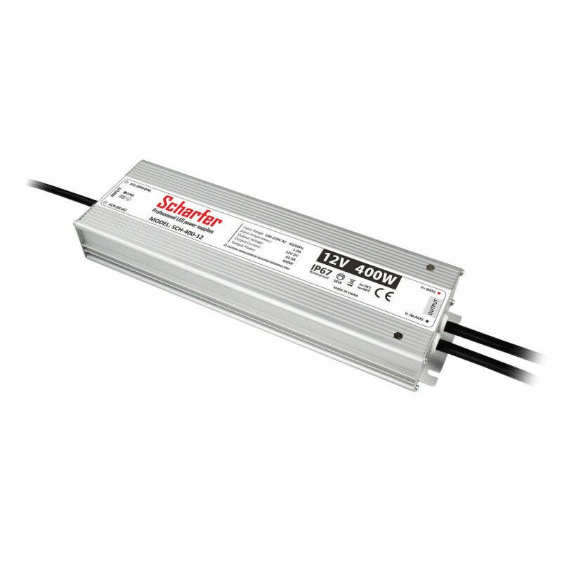 Zasilacz hermetyczny 400W 12V IP67 33,3A uniwersalny SCH-400-12 SCHARFER