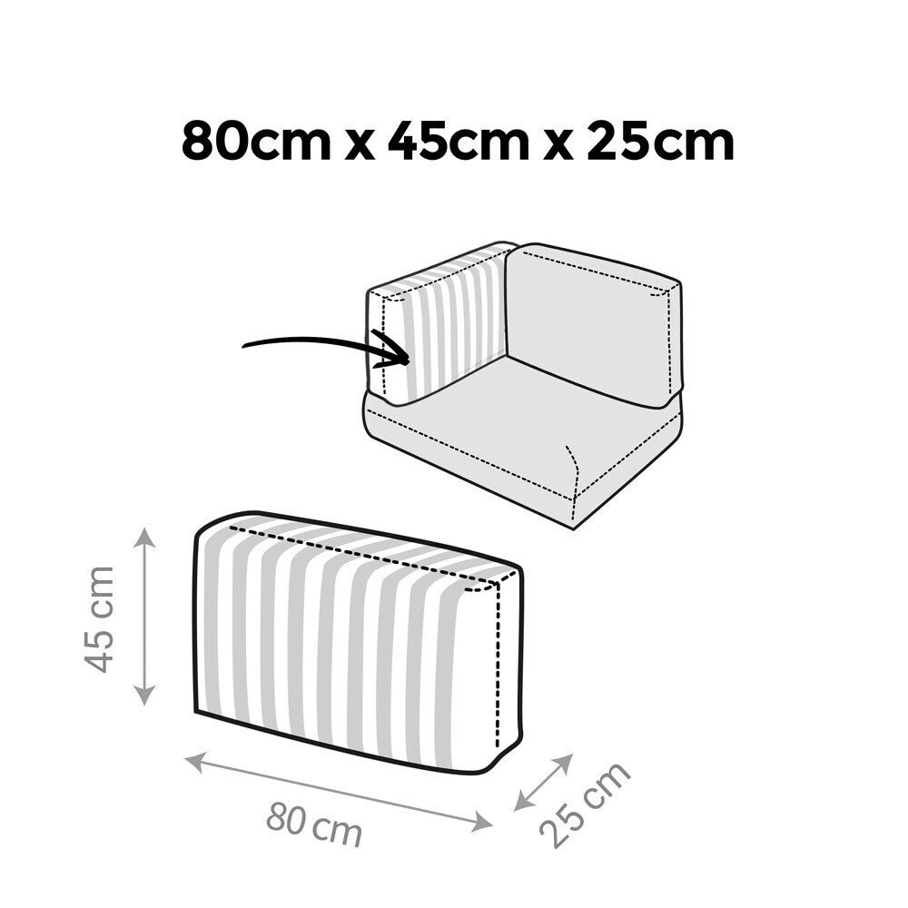 Cojín para Palets Toldotex Blanco-Crudo Funda Respaldo 80x45x25 Sin Relleno - 4
