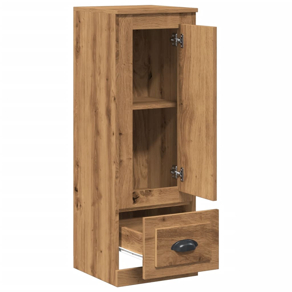 Credenza alta artigianale in rovere 36x35,5x103,5 cm in MDF - 5