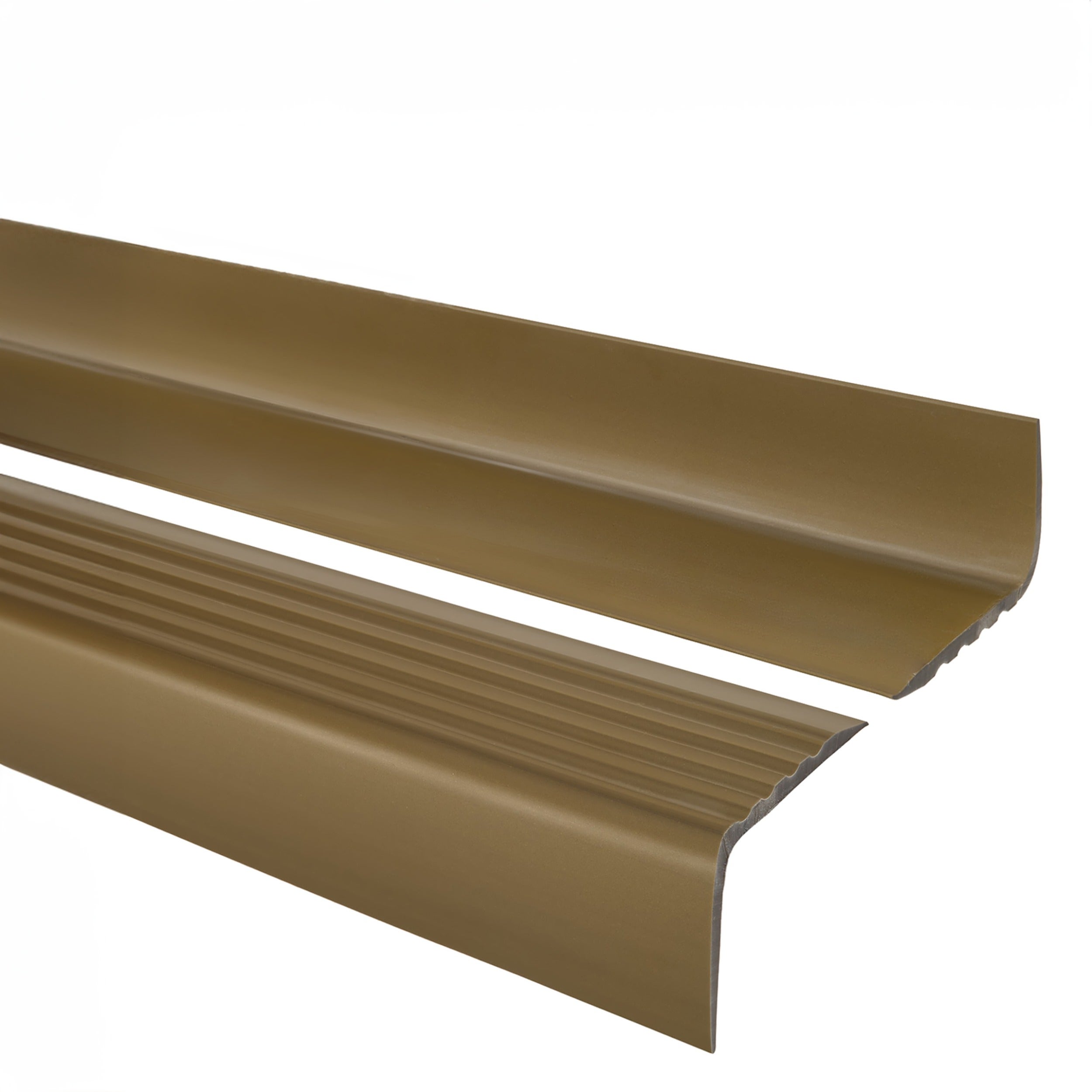 Profil schodowy 50x42 mm PVC na krawędzie stopni antypoślizgowy - 150 cm, mosiądz