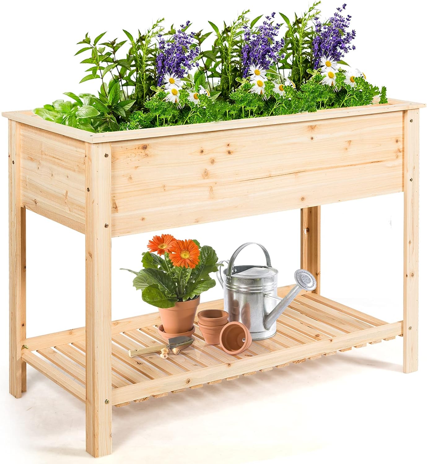 2x vasca per fiori + ruote e 2 cassette per piante, contenitore per piante, da balcone attraverso il giardino