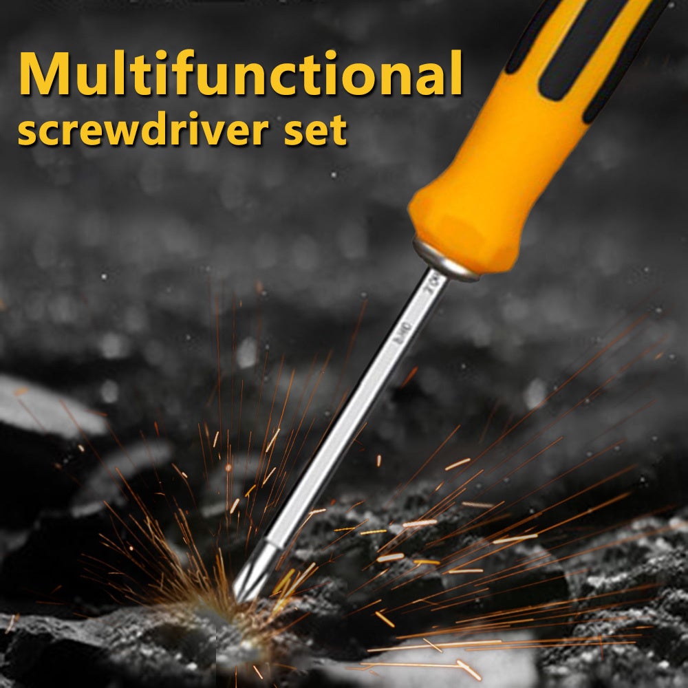 Kit de tournevis de précision 12 en 1 conçu pour smartphones et tablettes, avec outils robustes en acier au carbone et embouts plats. - 7