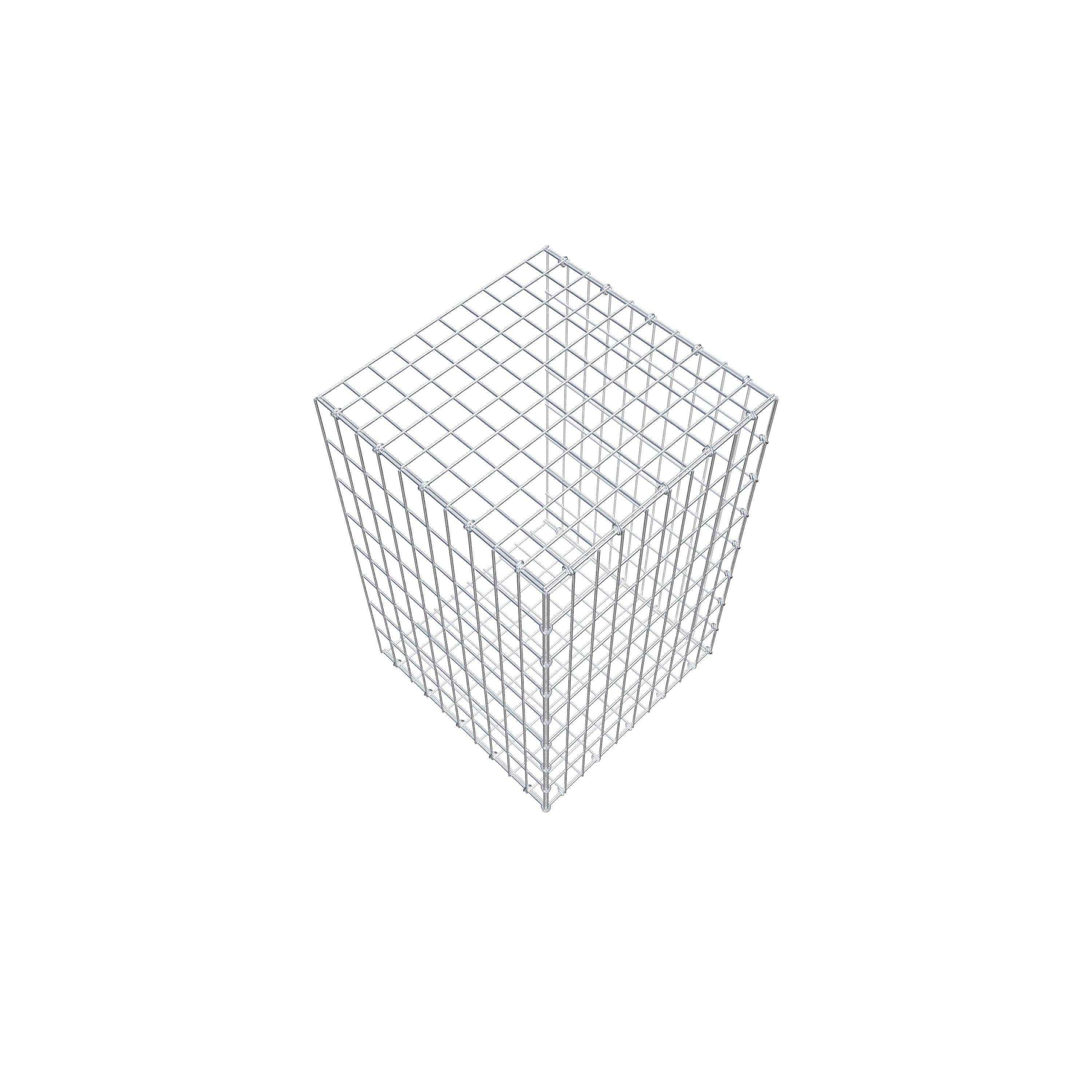Gavión para alargar en acero galvanizado 80x50x50cm (LxAxP), malla 5 x 10cm, Anillo en C, sin rejilla frontal - 4