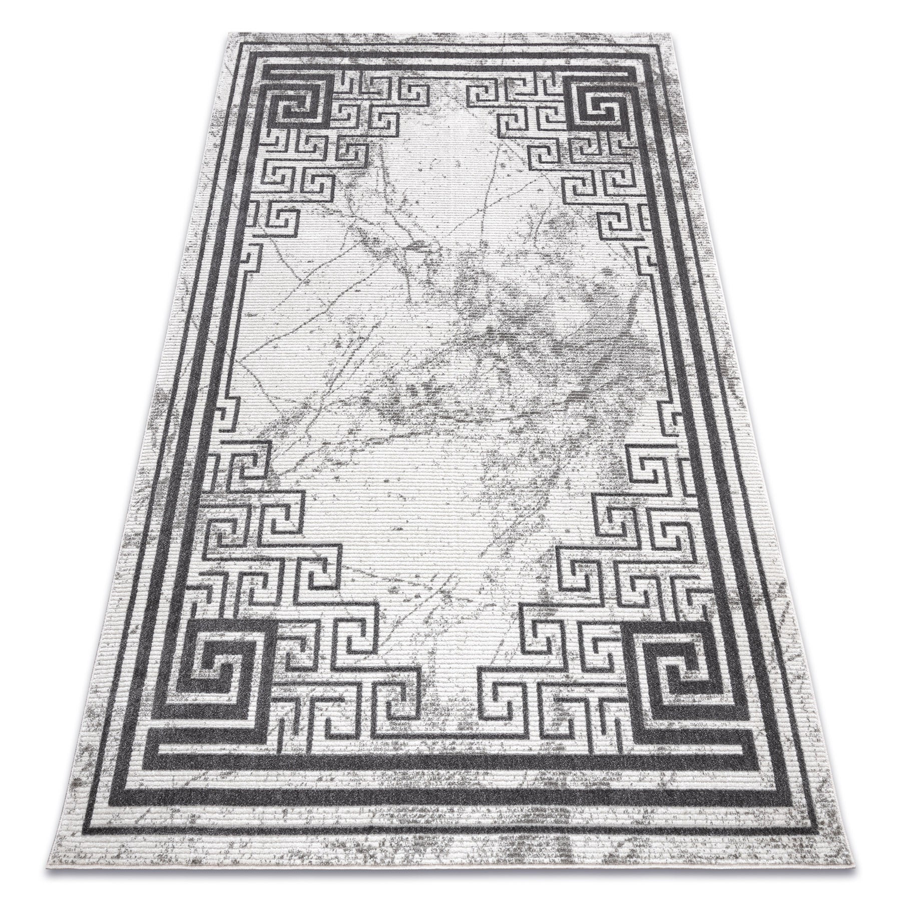 Dywan NOBLE nowoczesny 1517 65 Ramka, grecki, marmur - Strukturalny, dwa poziomy runa krem / szary 120x170 cm