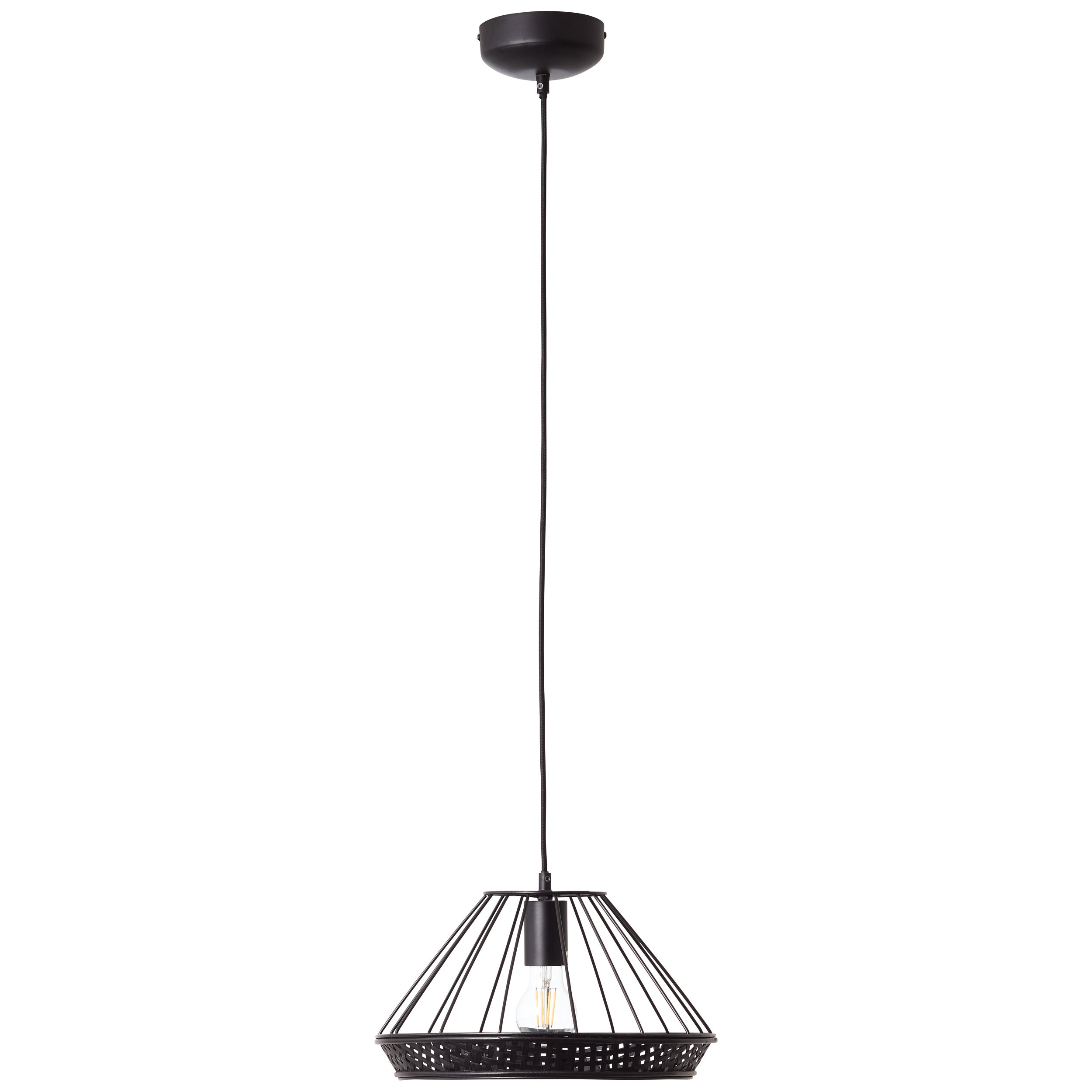 Brilliant lampa sufitowa Sandros 31cm czarny bambus/czarny metal 2x D45, E14, 40 W - 2