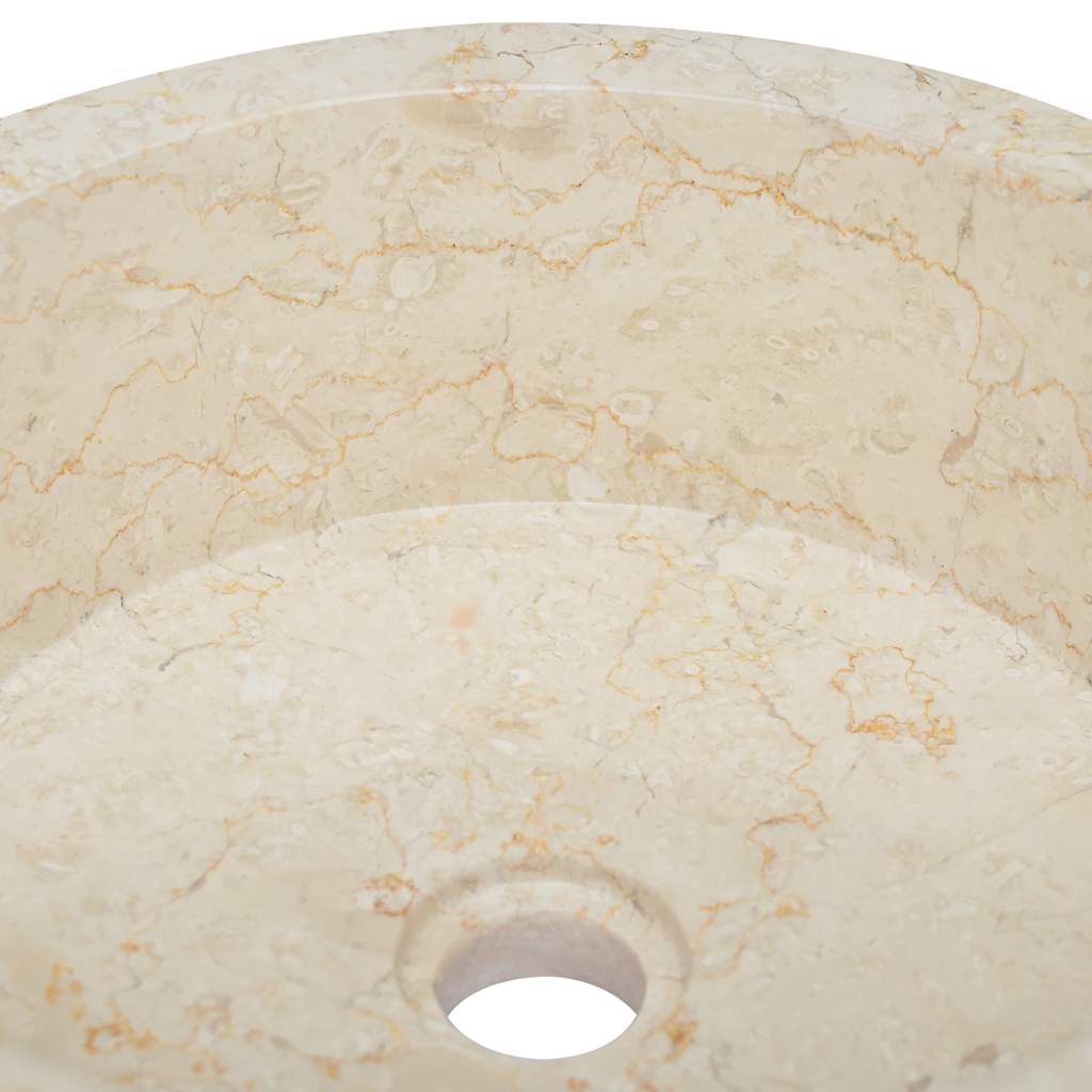 Maison Exclusive - Lavabo Crème Ø40x15 cm Marbre - 8